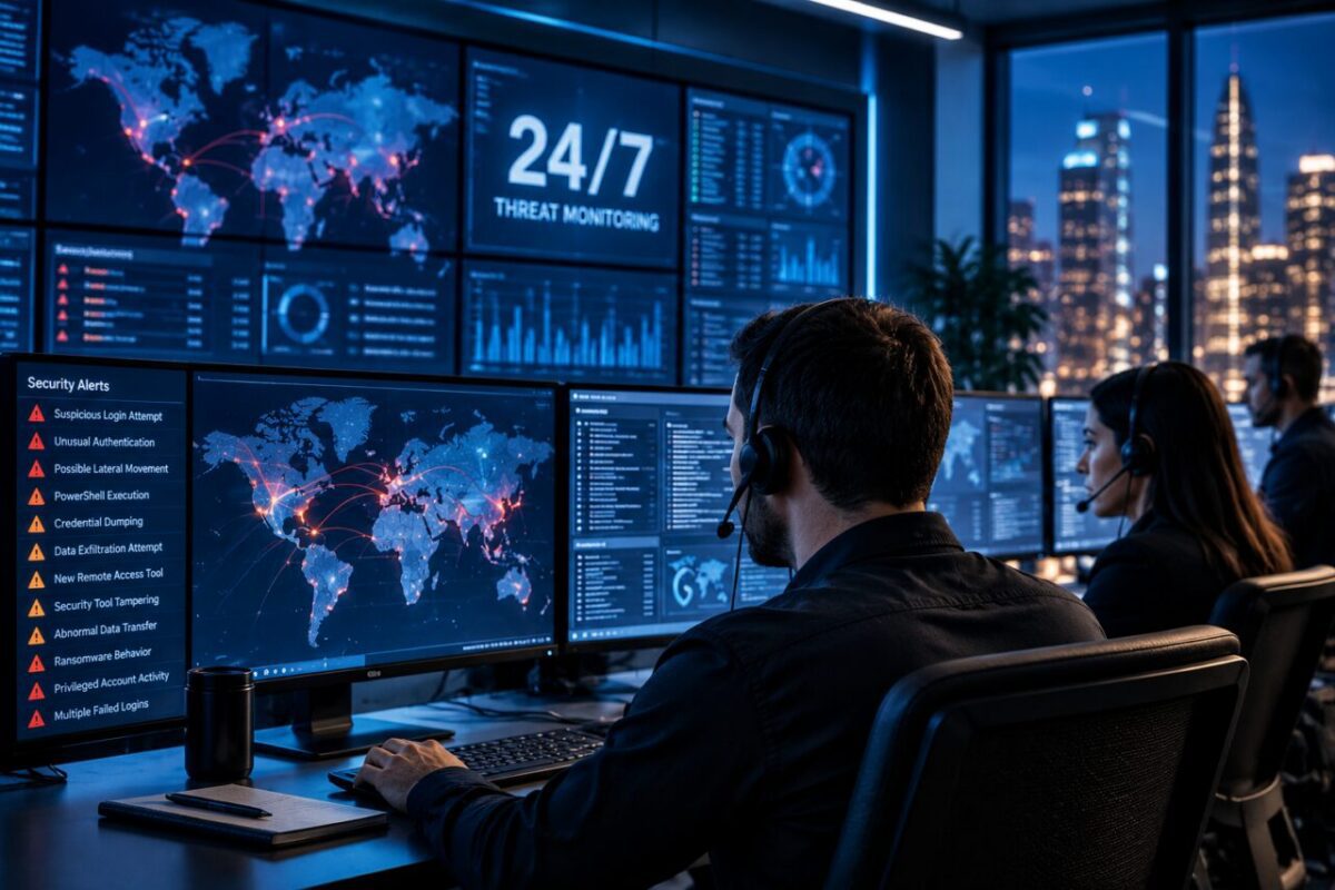 24/7 Managed Detection and Response cybersecurity monitoring for law firms